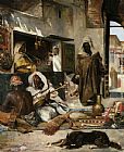 Gyula Tornai Canvas Paintings - An Arms Merchant in Tangiers